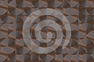 Wide repeating absract metal concentric background