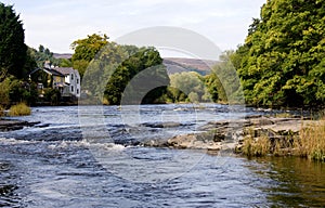 Wide river scene in Wales