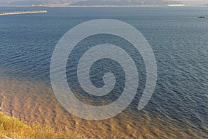 Wide sandy cliffs on the banks of the river Volga in Russia