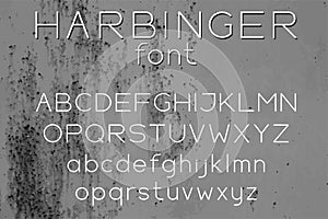 Wide sans serif vector letters