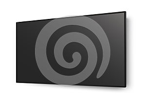 Wide screen LED smart TV wall mounted