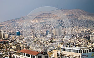 Mount of  Qasioun mountin  in Damascus, Syria