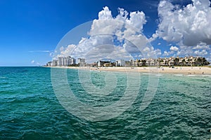 Wide Shot Shows Condos And Hotels Along Fort Lauderdale Beach