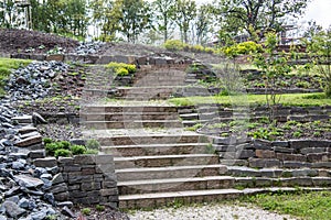 wide stone stairs