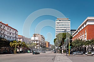 Wide street in Pescara city