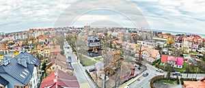 A wide urban panorama of Zelenogradsk, Kaliningrad region, Russia