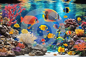A wide variety of tropical fish breeding aquariums