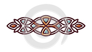 Horizontal Celtic Knot Border Vector, vector design Generative AI