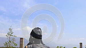 A wide view of adiyogi lord shiva statue