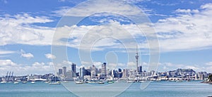 Wide view cityscape of Auckland, New Zealand photo