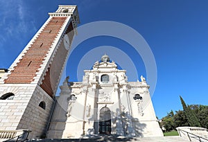 wide view of Basilica of Berico Mount in Vicenza City in Italy photo