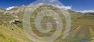 Wide view of Castelluccio da Norcia