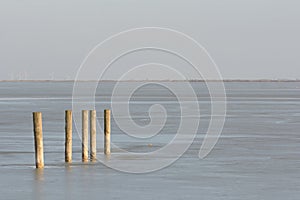 wide view of a frozen lake