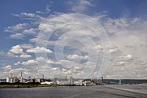 A Wide View of The Harbor in Duluth, Minnesota