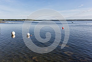 Wide view of the harbor at Northport Maine