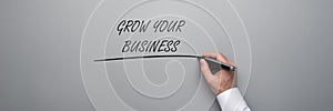 Grow your business text photo