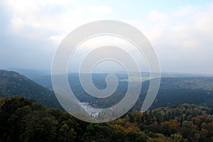 Wide view on the landscape of the city dresden sachsen germany