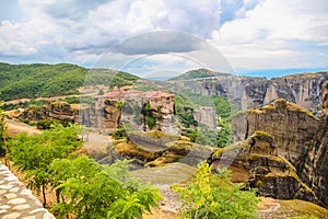 Wide view in Meteora, Greece