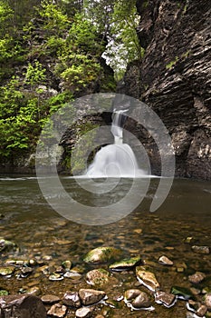 Wide View of Minekill Falls