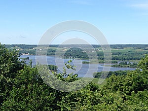 Wide View of the Mississippi River from Galena, Illinois