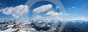 Wide view from nebelhorn summit in the allgau alps