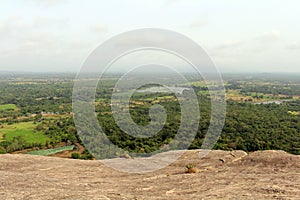 The wide view from Pidurangala Rock, not far from Sigiriya