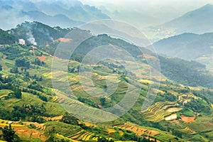 Wide view of the valley, vietnam