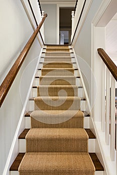 Wide View of wooden staircase