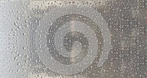 Wide Water drop on metal background