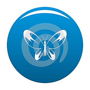 Wide wing butterfly icon blue vector