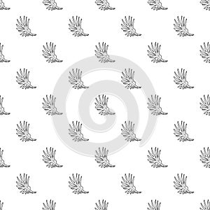 Wide wing pattern vector seamless