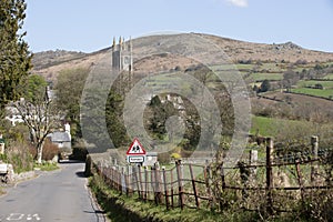 Widecombe in the Moor a village on Dartmoor England UK