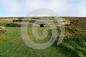 Wideford Hill Neolithic Chambered Cairn dated 3000BCE on the Mainland of Orkney, Scotland, UK photo