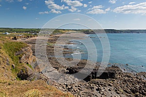 Widemouth Bay near Bude Cornwall England UK