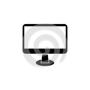 Widescreen Computer Monitor, Monoblock Flat Vector Icon