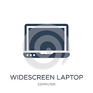 widescreen laptop icon in trendy design style. widescreen laptop icon isolated on white background. widescreen laptop vector icon