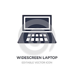 widescreen laptop icon on white background. Simple element illustration from Computer concept