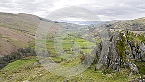 Widescreen looking down Troutbeck Park, Lake District