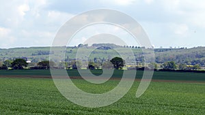 Widescreen view in Lincolnshire Wolds area