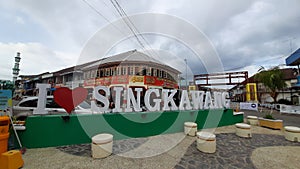 Wideview of Singkawang City name landscape