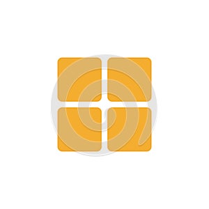 Widget Grid View Button Icon Vector Template Illustration Design