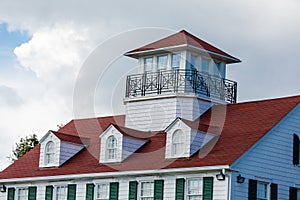 Widows Walk Over Red Roof photo