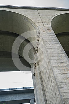 The Wiedtalbruecke, an autobahn bridge built of concrete.