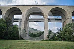 The Wiedtalbruecke, an autobahn bridge built of concrete.