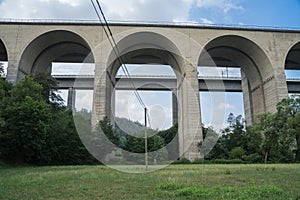 The Wiedtalbruecke, an autobahn bridge built of concrete.