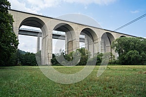 The Wiedtalbruecke, an autobahn bridge built of concrete.