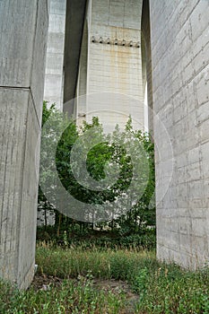 The Wiedtalbruecke, an autobahn bridge built of concrete.