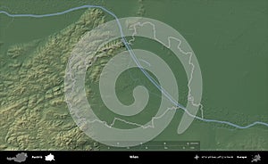 Wien outlined, Austria. Physical