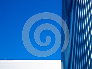 Wien/Austria - june 3 2019: detail of the bio digester on the Pfaffenau waste to energy plant in Austria with blue sky