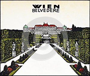 Wien Belvedere Palace In Austria